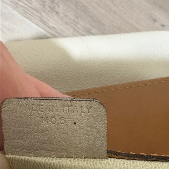 Celine Cream and Tan Clutch with Gold Chain - Picture 11 of 14